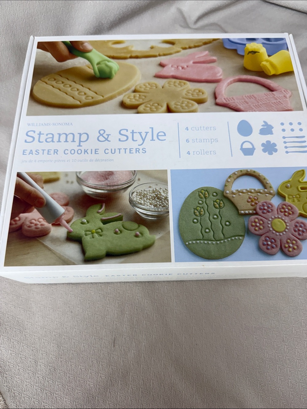 Williams Sonoma Easter Cookie Cutter Set - Pastel Green, Pink, Yellow, Blue